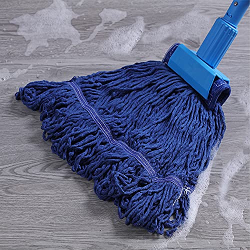 Klyfar Commercial String Mop Heavy Duty - 54" Wet Mops For Floor Cleaning, Loop-End Cotton Industrial Mop With Long Handle For Home, Kitchen, Garage, Office And Concrete/Tile Floor (1) #TOP5