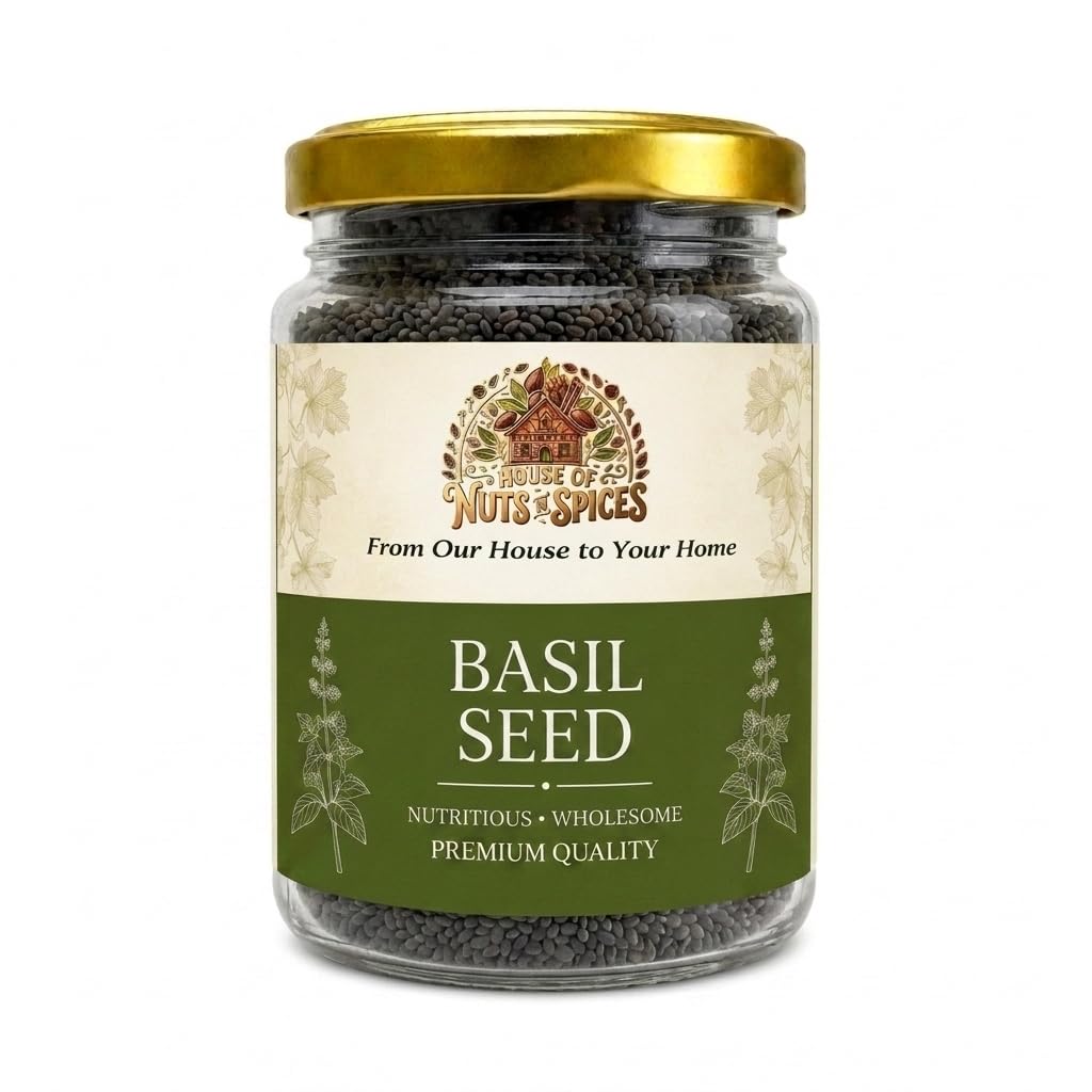 HOUSE OF NUTS N SPICES Organic Sabja Seeds 500 gm | Raw Basil Seeds/Takmuria Seeds | Rich in Omega-3, Fiber & Plant Protein | Basil Seeds For Healthy Drinks, Smoothies | Jar Pack-picture-11