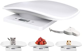 Digital Small Animals Scales for Weighing with Tape Measure, Puppy Whelping Scale Weigh Your Kitten, Rabbit with High Precision, Multifunction Electronic Baby Scales for Small Dogs Cats Crawl Pet
