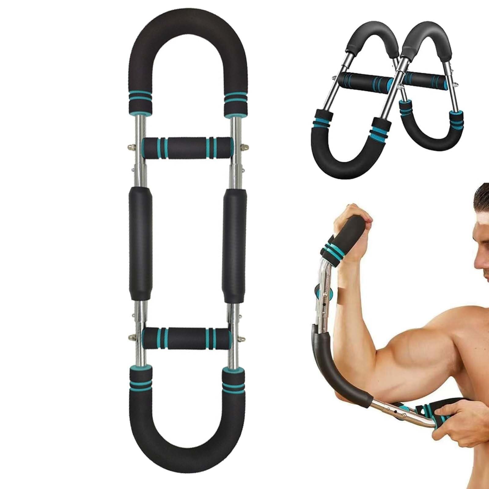 LCPKUTTR Arm Trainer, Adjustable Resistance Portable Home Gym Equipment for Upper Body Strength Training - Detachable Spring Chest Exerciser, Triceps & Shoulder Workout, 44-110lbs (Blue) R01522(Blue)
