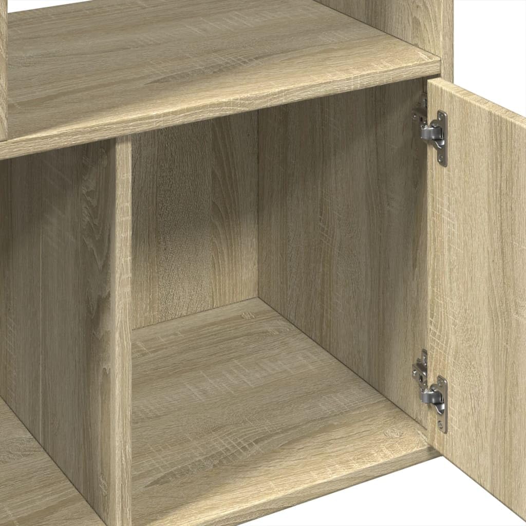 Libreria in legno di rovere Sonoma, 70 x 36 x 189 cm, armadietto alto stretto con più scomparti, scaffale stabile per soggiorno, ufficio, camera da letto, come divisorio