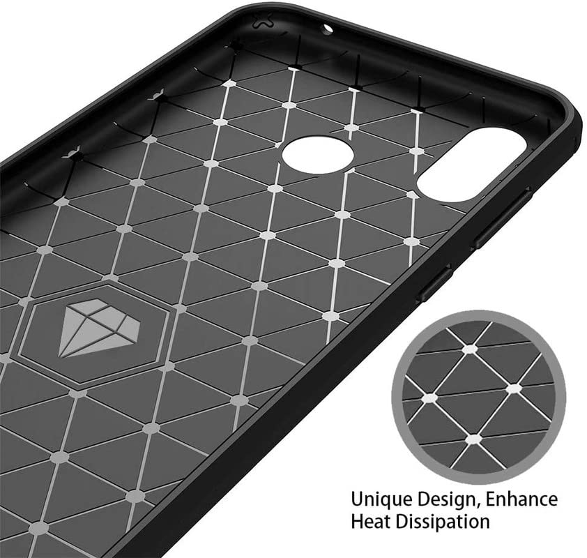 Image of NPRC Hybrid Ultra Slim Protective Case TPU Non-Slip Carbon Fiber Texture Shockproof Case Cover for Honor Play - Black