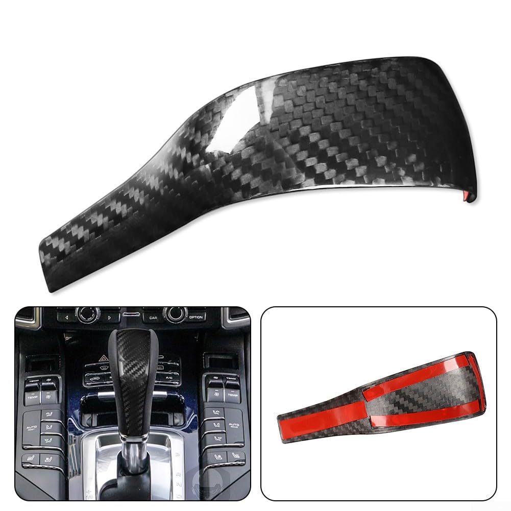 KUNGKIC Copertura per pomello del cambio auto, in fibra di carbonio, accessorio decorativo per auto, in fibra di carbonio, per Volvo S60 XC60 XC70 V40 V60 S80, accessorio interno tipo B