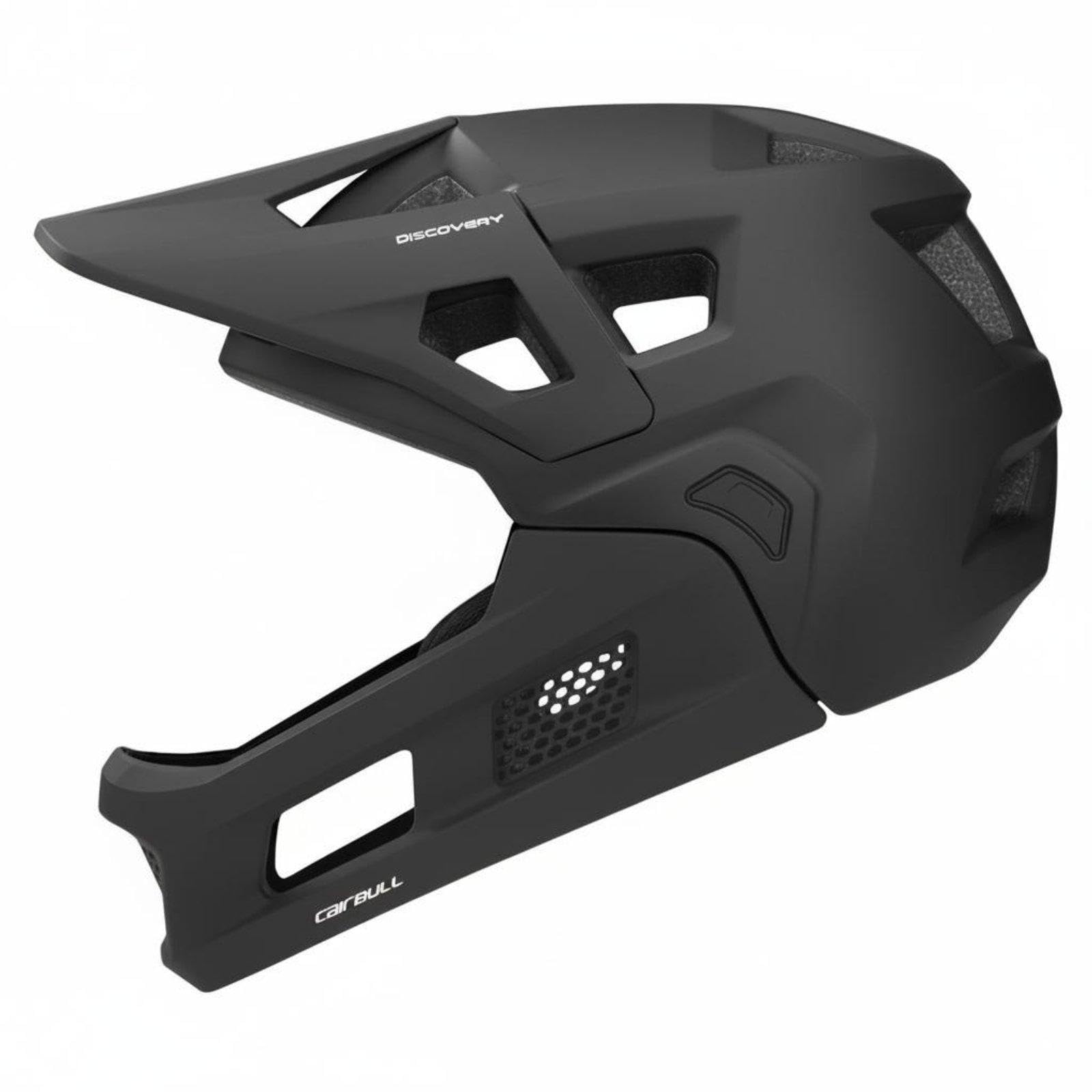 Mountain Bike Full Faces Helmet Removable Jaw Guard Full Faces Mountain Bike Helmet Breathable Shielded Gear for Trail Riding Black-image-48
