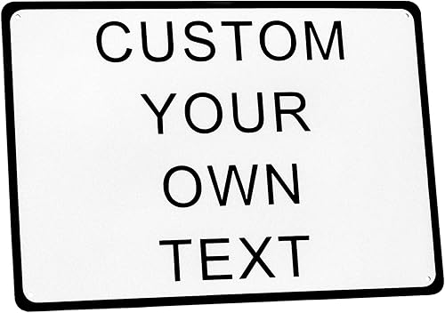 Miniatura 4 de Letrero de metal reflectante personalizado, 24 x 18 pulgadas, aluminio resistente a la intemperie, texto personalizado aquí para uso en interiores y