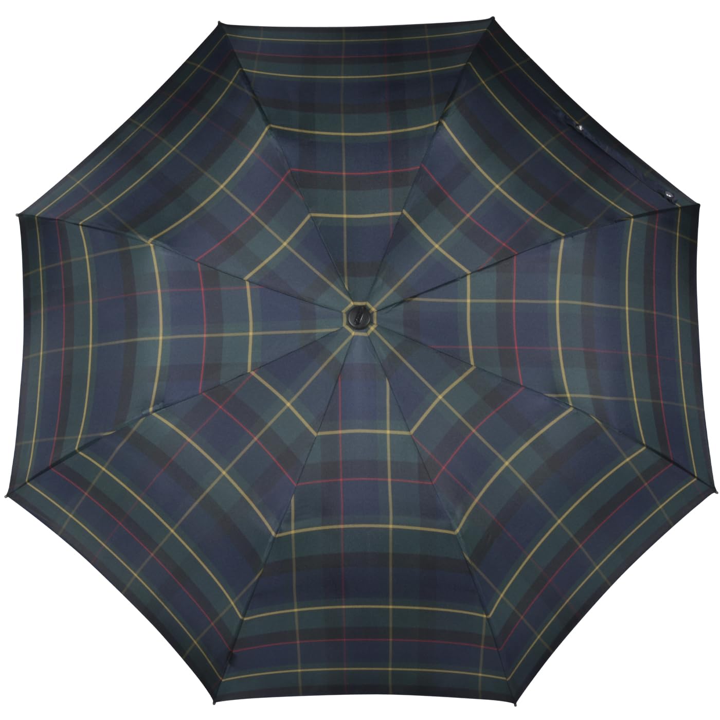 Knirps Topmatic SL - Ombrello tascabile da uomo con manico rotondo in legno Gents Prints