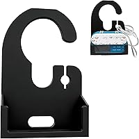 Infinity Feeding Pump Holder - Lightweight G-Tube Organizer with Tubing Coil, Charger Slot, Speaker Opening & Travel Hooks (Black)