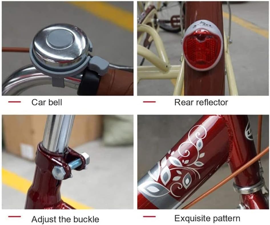 Three Wheel Bike 16 Inch Tricycle for Men & Women Seniors Rear Brake Cruise Bike Bicycles with Large Basket 3 Wheels Adult Tricycle for Shopping Cargo Bike Cycling Pedalling