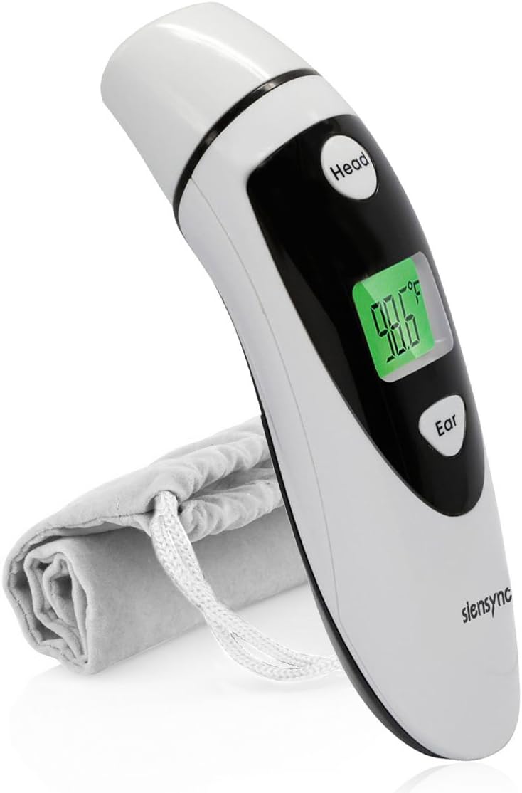 Siensync Infrared Forehead and Ear Thermometer, FDA/CE/ISO Approved Digital Baby Thermometer, Instant Read Dual Mode Thermometer for Adult and Child