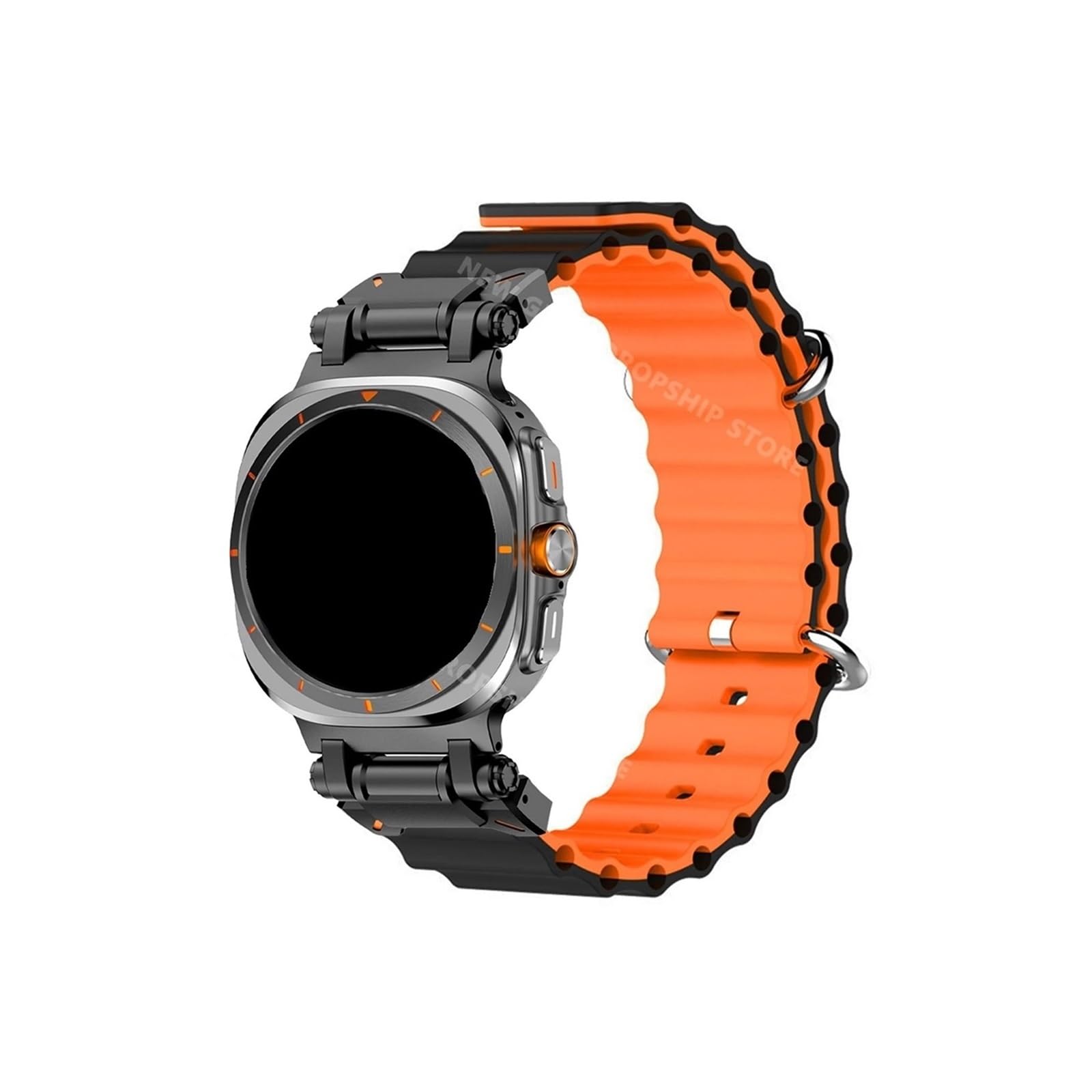Correa de silicona Ocean Loop compatible con Samsung Galaxy Watch Ultra 47mm, correa de reloj deportivo, pulsera suave y transpirable