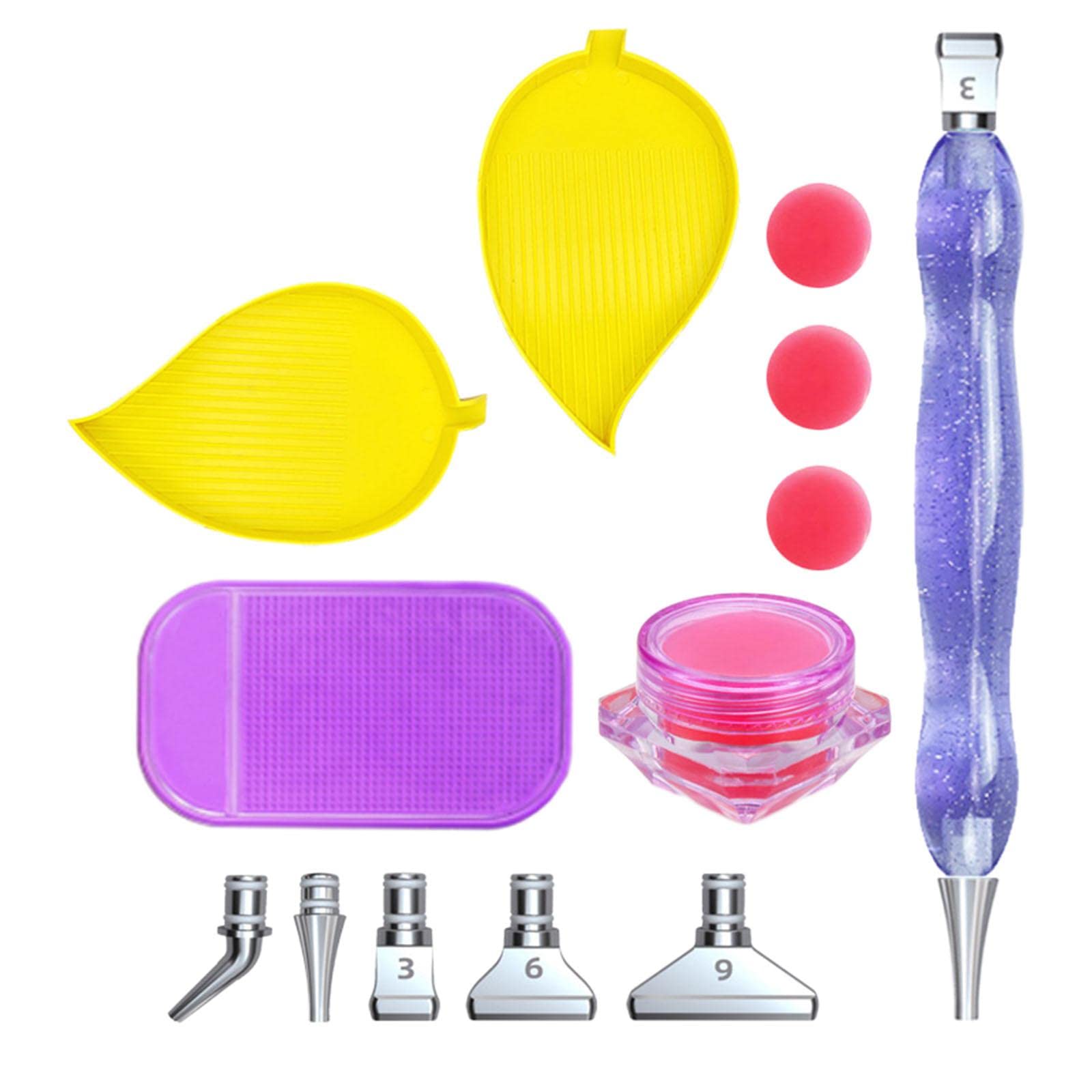 5D Resin Diamond Pen Point Drill Cross Stitch Embroidery Starry Sky Purple|Crafts|Needlecrafts & Yarn|Embroidery & Cross Stitch |Package Includes:1 Set Diamond Painting Tools-image-48