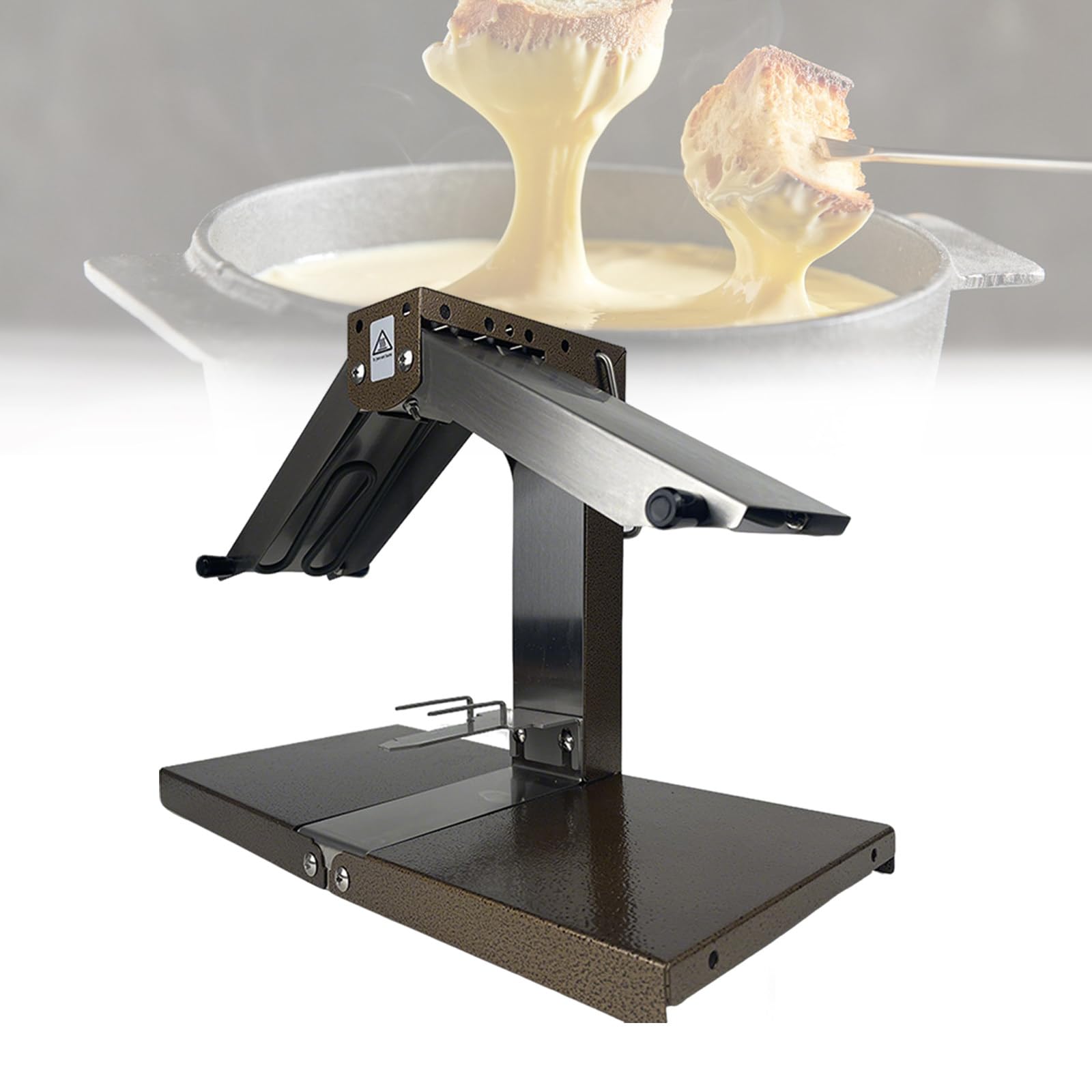 Appareil à Raclette électrique Professionnel 1000 W avec Chauffe Rapide, pour Demi-Meule De Fromage Et Fromage Tranché. Angle Réglable Et Chauffe Rapide.