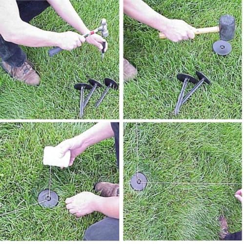 Newstripe ProLine Field Layout System (Part #10002718) | 25 Marker Kit | Durable Nylon Markers & 600' Cord | Easy Setup for Soccer, Lacrosse, Football | Made in USA