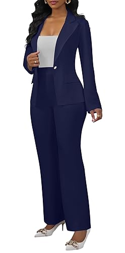 2 Piece Pant Suits for Women Business Casual Outfits Dressy