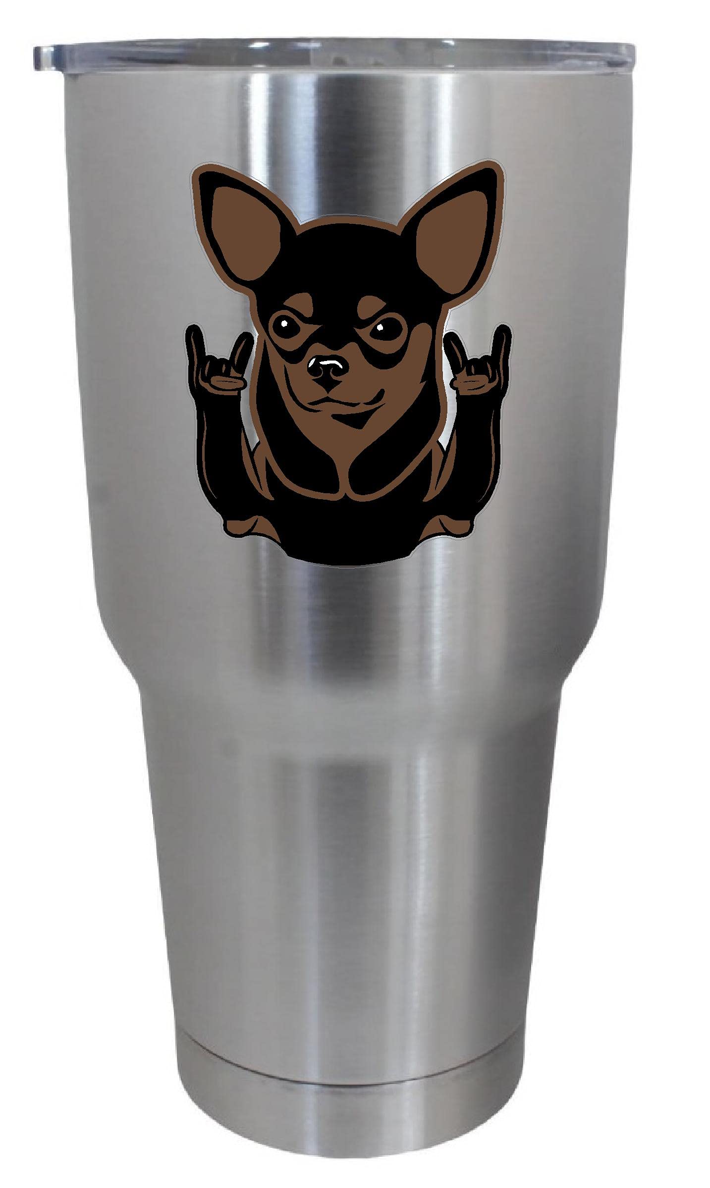 Epic Designs Cups drinkware tumbler STICKER - Chihuahua funny hang loose arms decal decoration