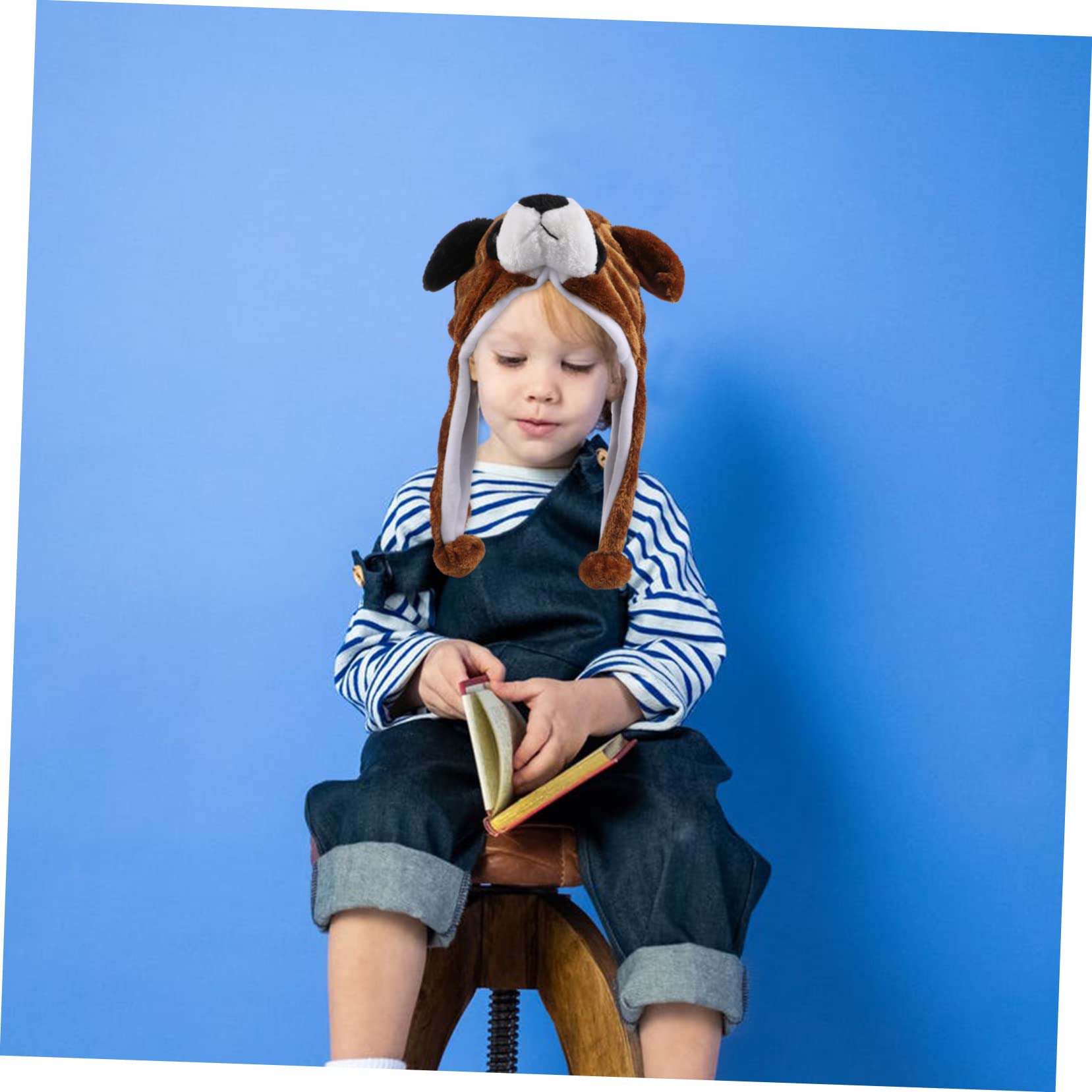 Vaguelly Cartoon Head Wrap Plush Dog Hat Boys and Girls' Hat Ear Warmer Cosplay Accessory