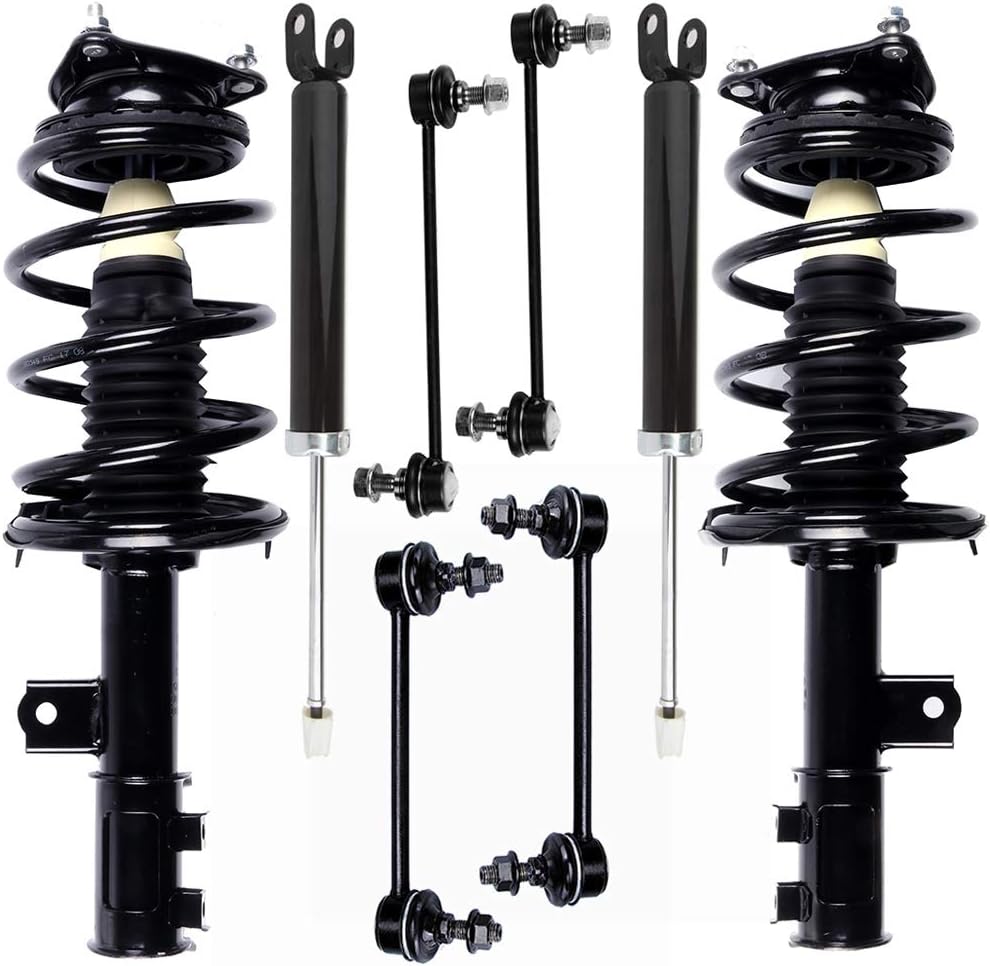 Struts Suspension Kit fit for 2007-2010 for Hyundai Elantra Rear shock absorber Front Strut Spring Assembly Stabilizer Bar Link