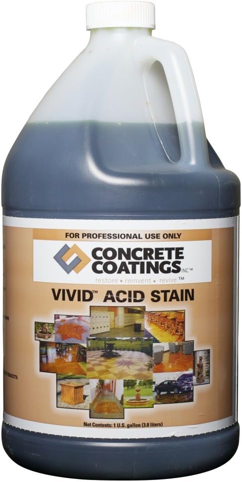 Vivid Acid Stain for Concrete Turquoise 1-Gallon