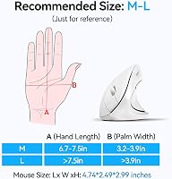 TECKNET Ergonomikus Vezeték Nélküli Egér Bluetooth 5.0 4800 DPI Laptop PC Mac 4