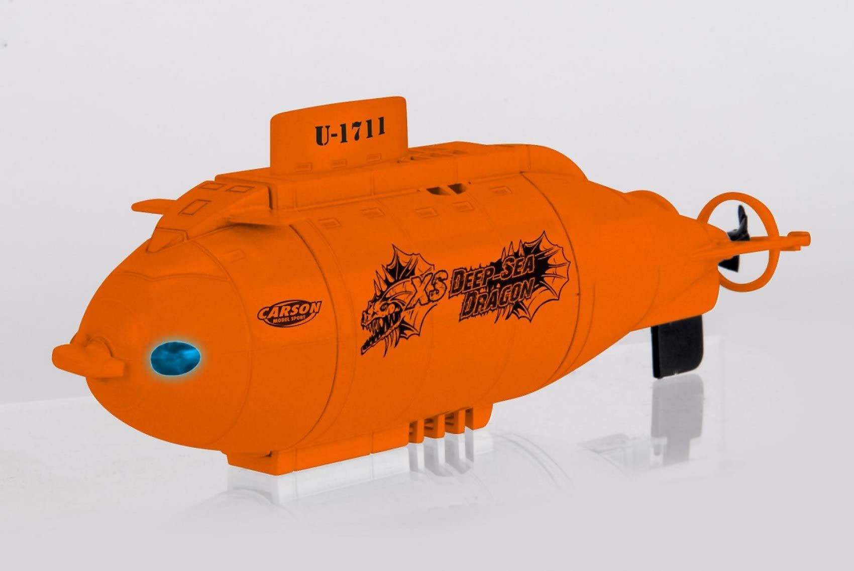 Carson 500707117 - XS Deep Sea Dragon 100% RTR(pomarańczowy), zdalnie sterowany łódź, łódź RC
