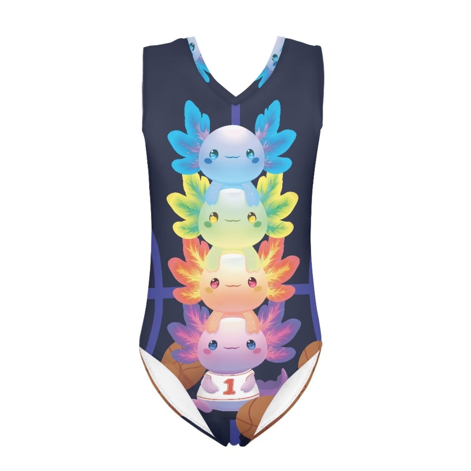 Bulopur Girls' One-Piece Swimwear Age 3-14 Years Teens Little Kids Polyester Swimsuits Sleeveless Bathing Suit