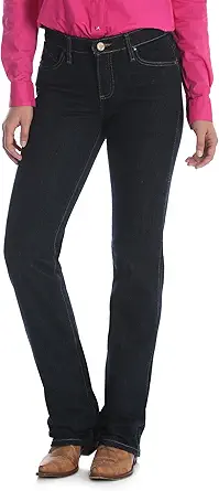 Wrangler Women's Q-Baby Plus Size Mid Rise Boot Cut Riding Jean