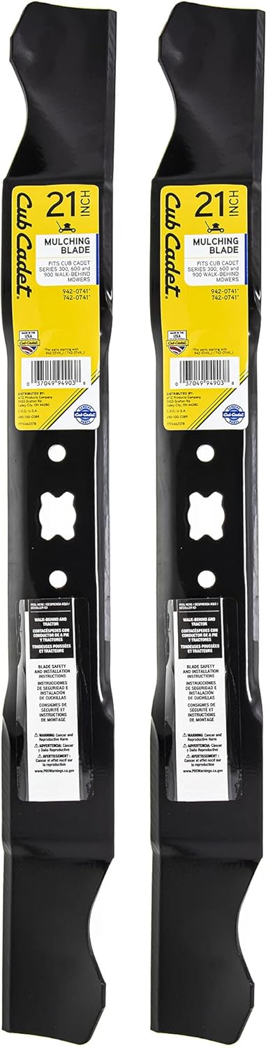 CUB CADET 490-100-C089 21" Mulching Blades SC100 SC300 SC700 2-Pack
