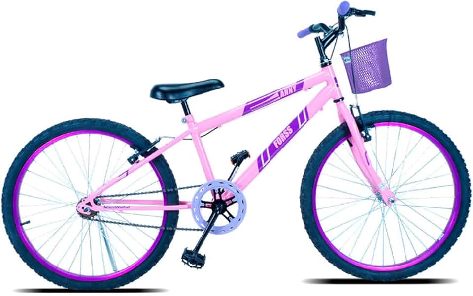Bicicleta Infantil Forss Anny, Aro 24, Sem Marcha, Passeio, Com Cestinha