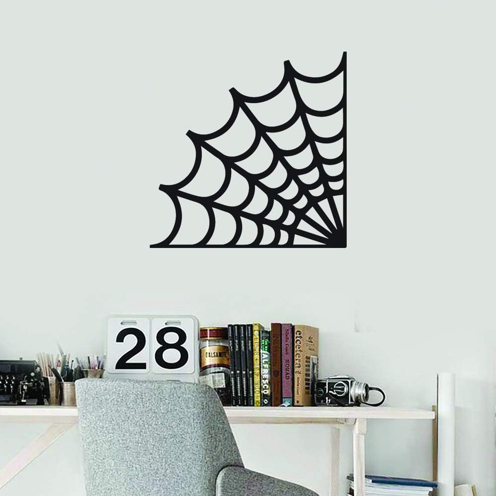 Angdest Corner Web Spider (Black) (Set of 2) Premium Waterproof Vinyl Decal Stickers for Laptop Phone Accessory Helmet Car Window Bumper Mug Tuber Cup Door Wall Decoration image 5