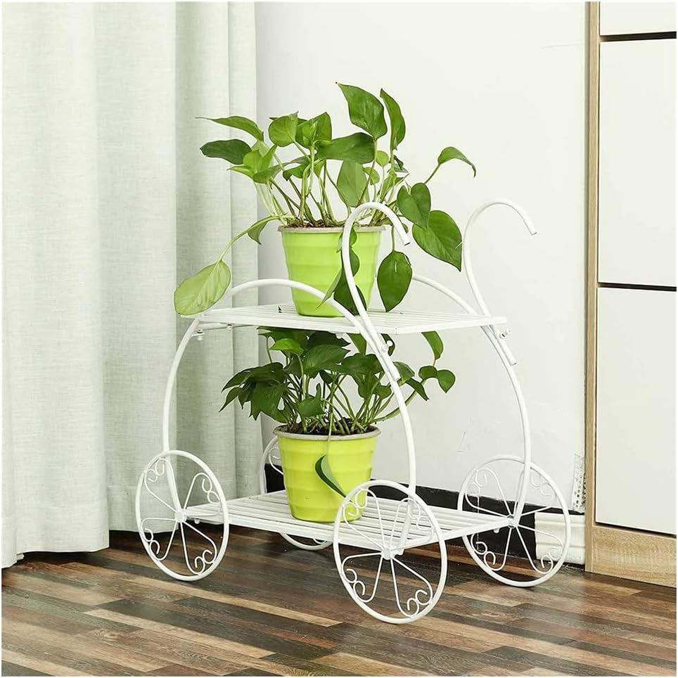 Multi-tiers Flower Plant Holder Stand Rack Metal Plant Stand Balcony Garden Flower Plant Stand(D)