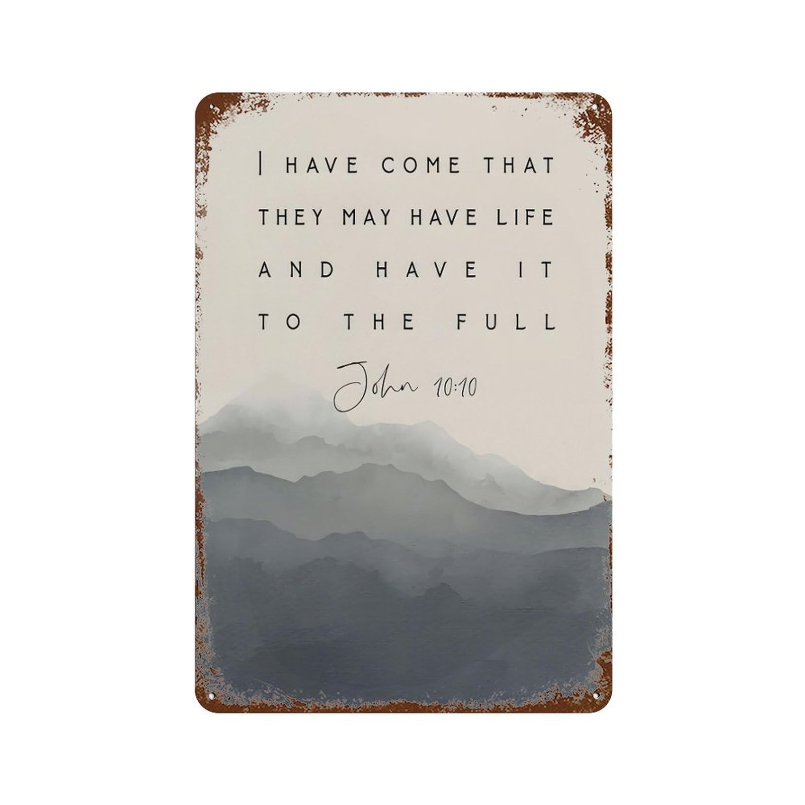 xiaoxiaoshen Bible Verse Wall Art John 10 10 Wall Decor Art Metal Tin Poster Modern Home Decor Art Home Bar Shop Decorations Vintage Sign 30x20cm