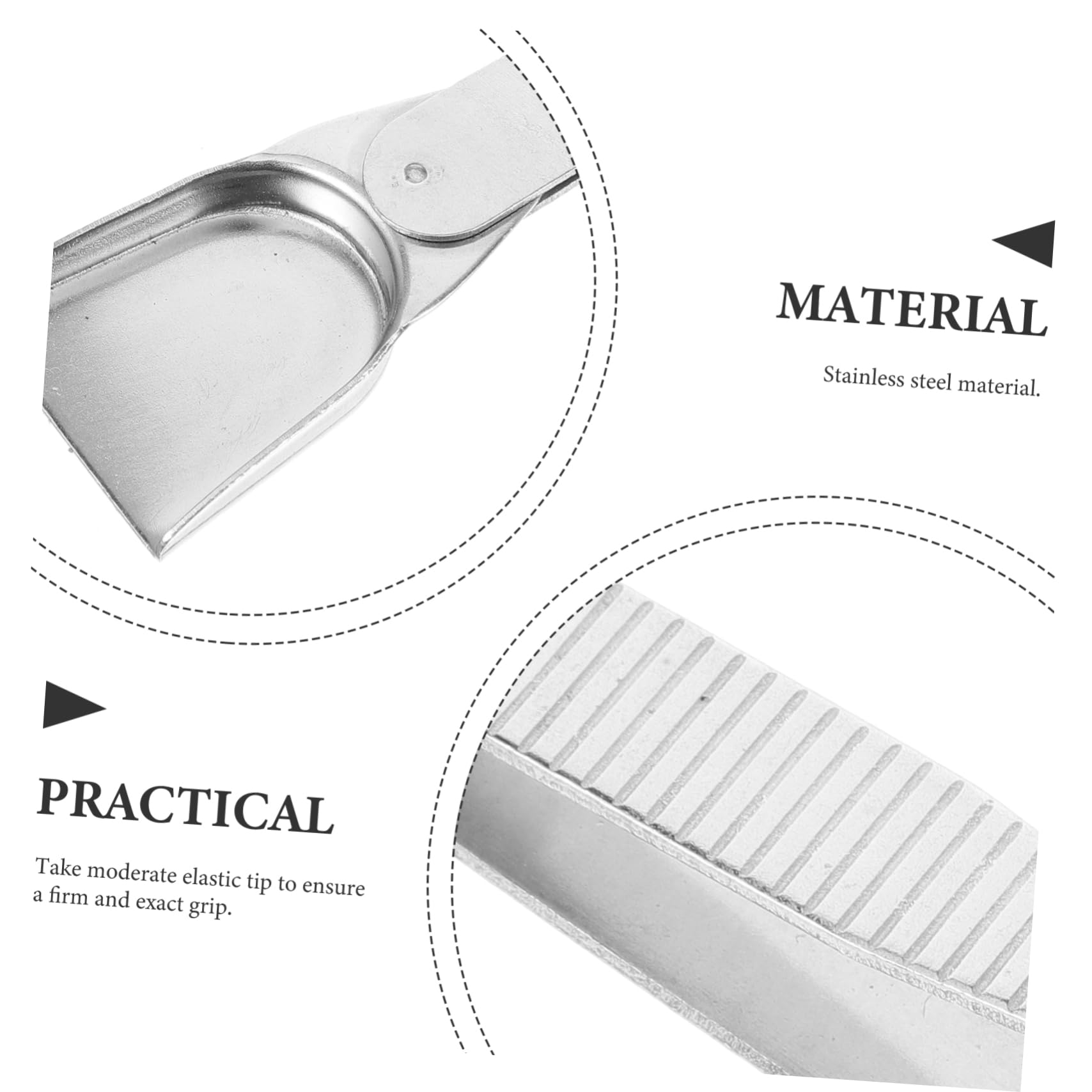 Mipcase 5 Set Pinzette Con Spatola Pinzette Affilate Fabbricazione Presa Pinzette Per Perline Artigianali Pinzette Di Precisione Pinzette Di Gioielli Acciaio Inossidabile Argento 2 Pezzi*5
