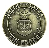 Silver Tone Faithful Protector Pocket Token with Prayer - United States Air Force
