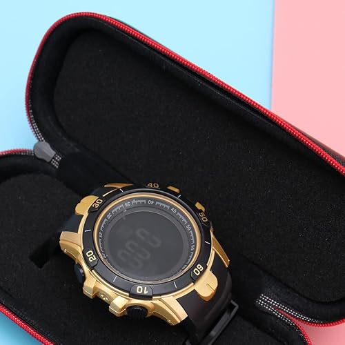 Vista 5 de Estuche de viaje de EVA para reloj, estuche de transporte para relojes, con cremallera, organizador de relojes, estuche organizador de relojes
