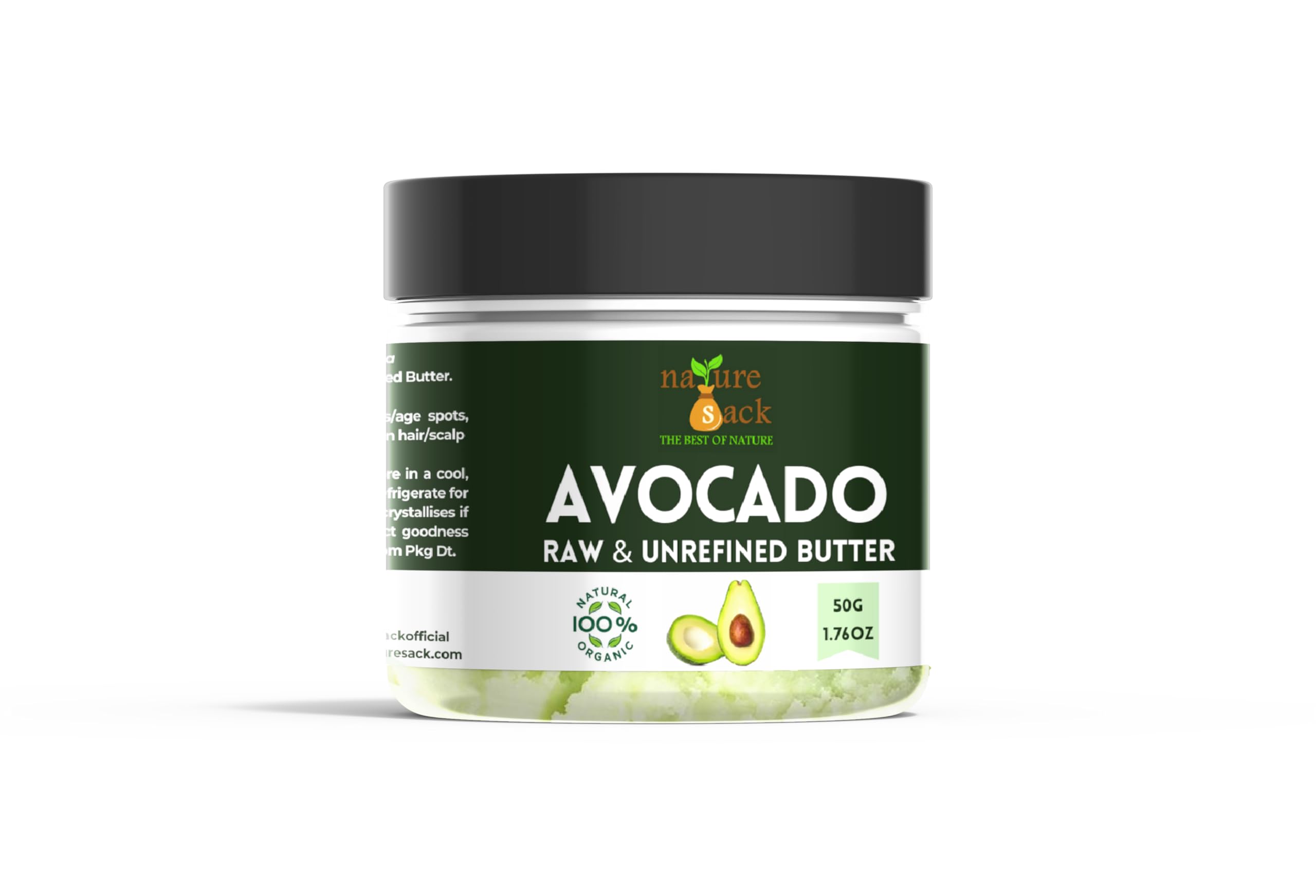 Raw and Unrefined Natural Avocado Butter (50g)