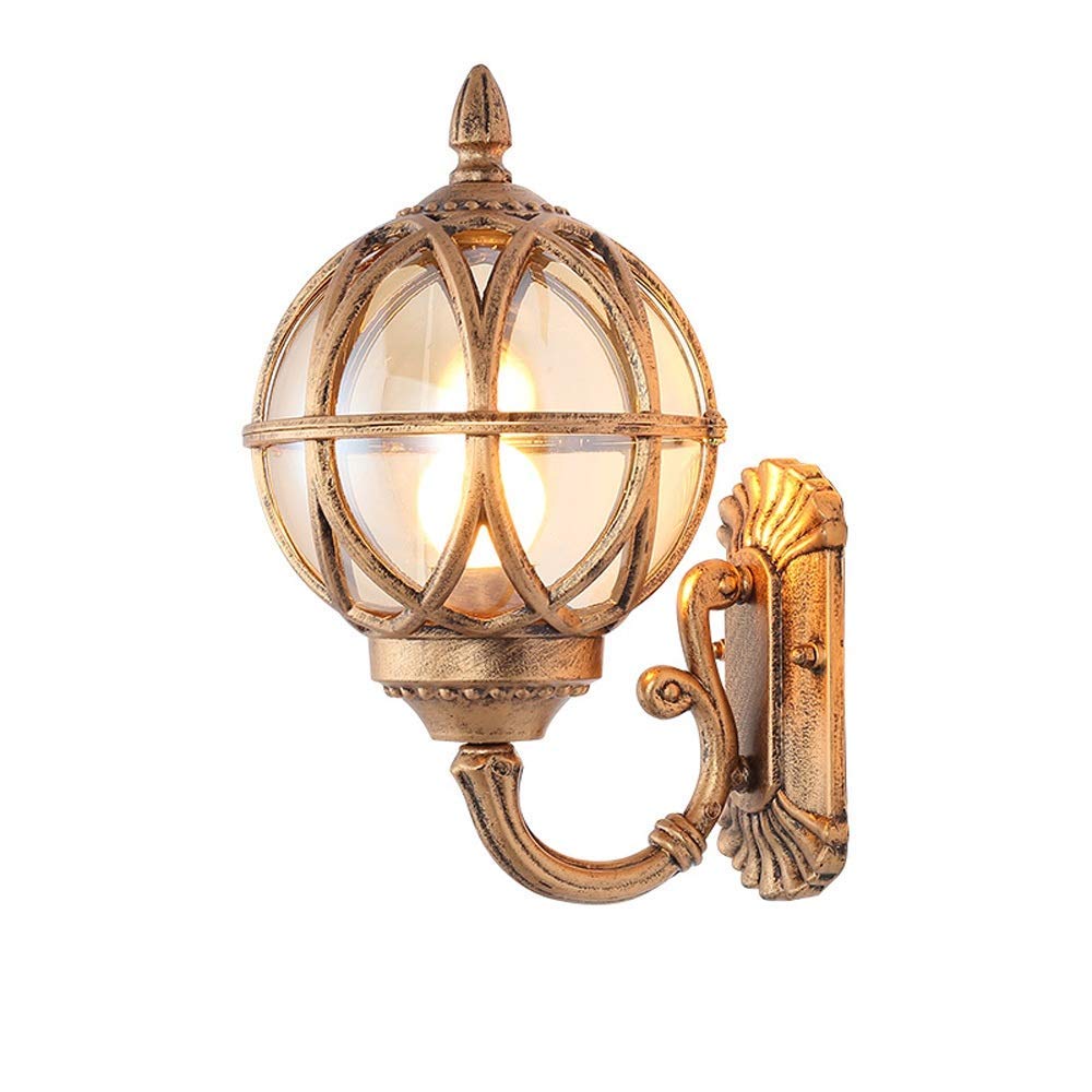 Lampada da parete per esterni impermeabile in vetro per patio e cancello.