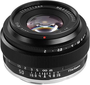 TTArtisan 50mm F2 Full Frame Camera Lens Large Aperture Manual Fixed Camera Lens for Sony E Mount Cameras A7 A7II A7III A7R A7RII A7RIII A7RIV A7S A7S