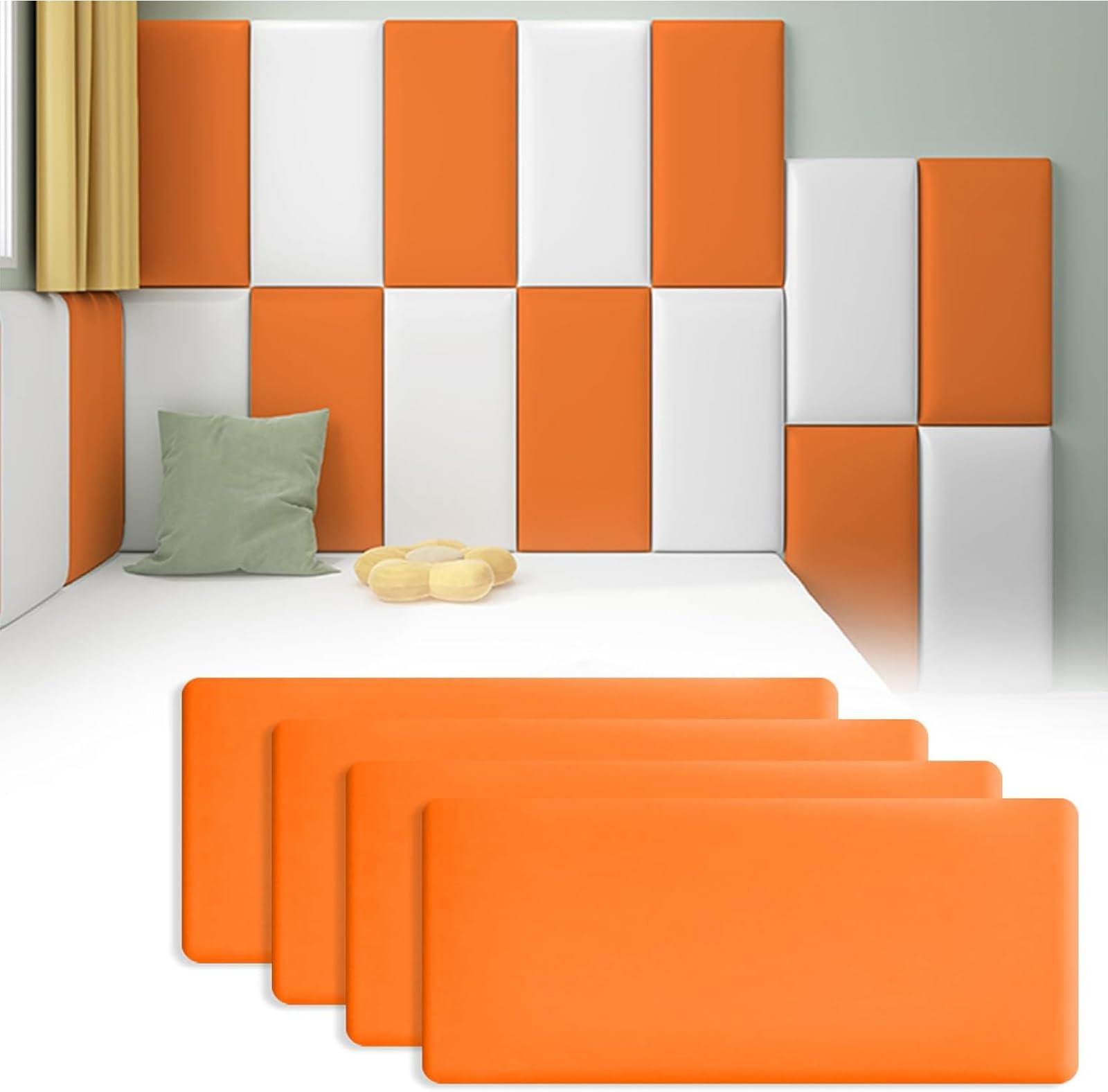 Rembourrage mural anti-collision autocollant et isolant de 40 x 30 cm