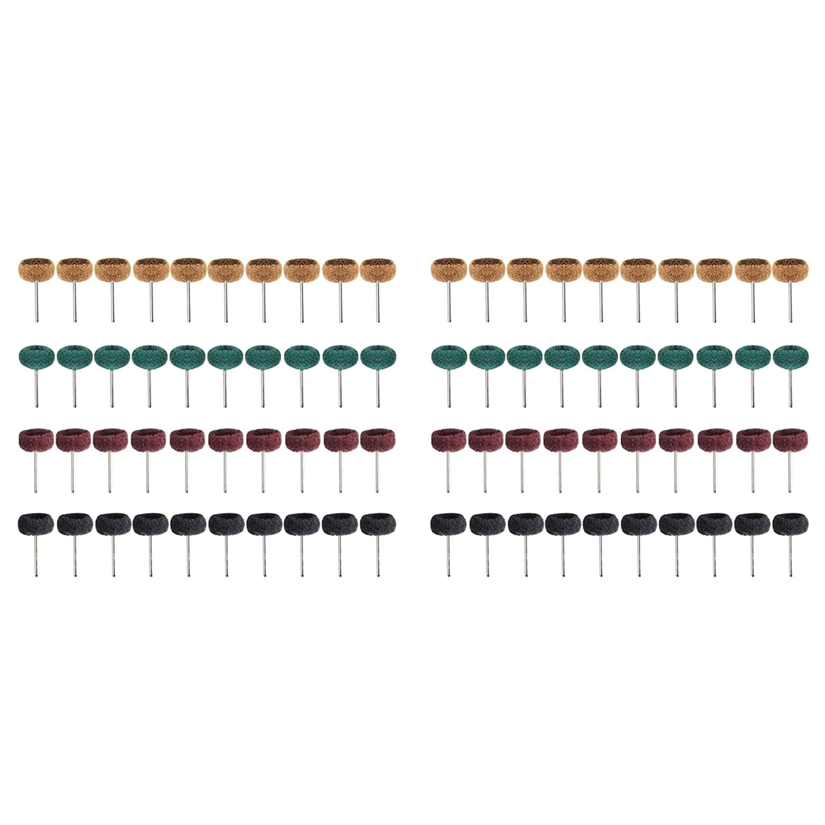 Jnchdghwa 80 Pcs Abrasive Wheel Buffing Polishing Wheel Set, Nylon Fiber Brushed Grinding Head for Rotary Tool