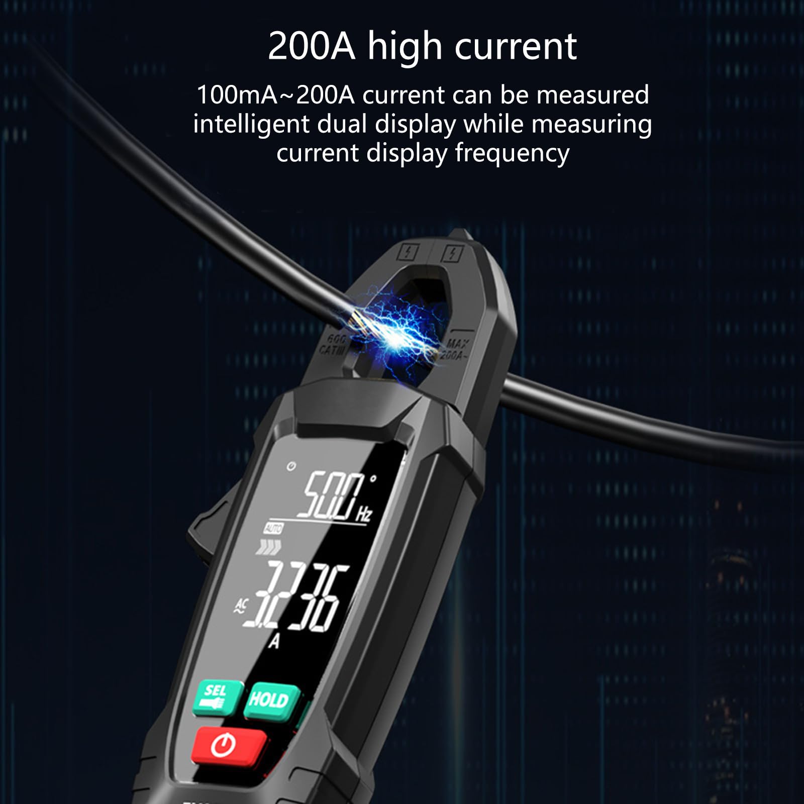 Multímetro de pinza digital portátil para medición precisa de voltajes de corriente y resistencia para pruebas eléctricas Pinza amperimétrica digital