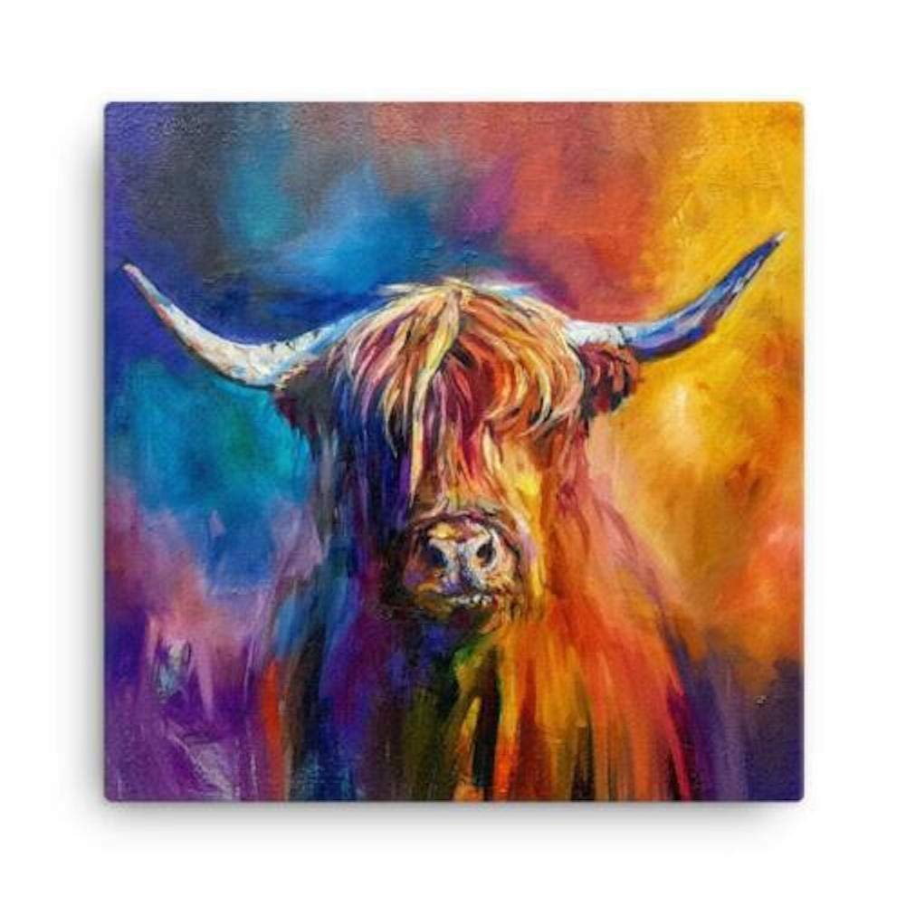 Wraptious Sue Gardner Harris Scottish Highland Cow Coo Große Leinwand