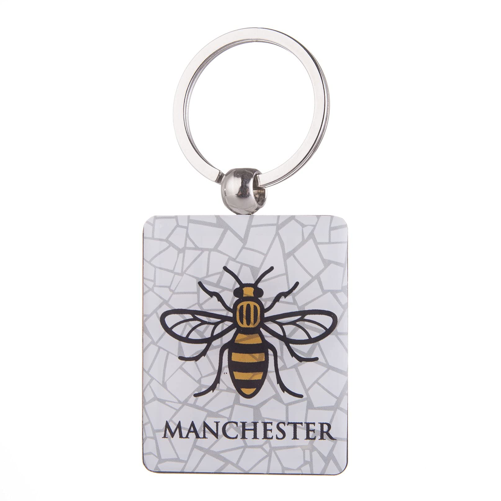 Eurostick Manchester Big City Bee Keyring Keychain Skyline Bagcharm (Manchester Bee Double Sided)
