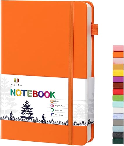 Miniatura 8 de Cuadernos rayados con bucle para bolígrafo, cuaderno de tapa dura para el trabajo, papel grueso de alta calidad de 3.53 ozm con bolsillo interior,
