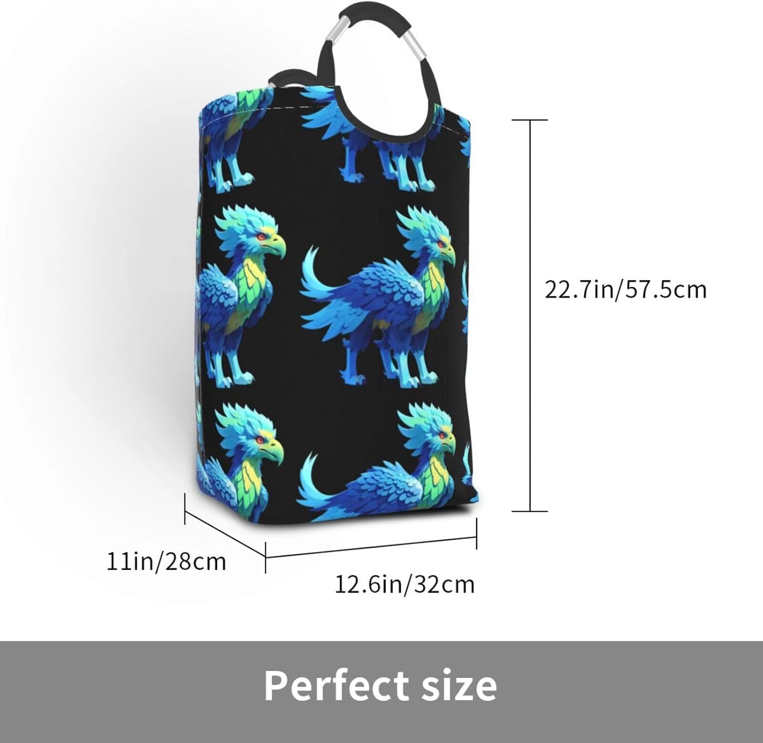 Pixel Griffin Square storage bag 50L, suitable for multiple scenes, foldable dirty clothes storage basket.