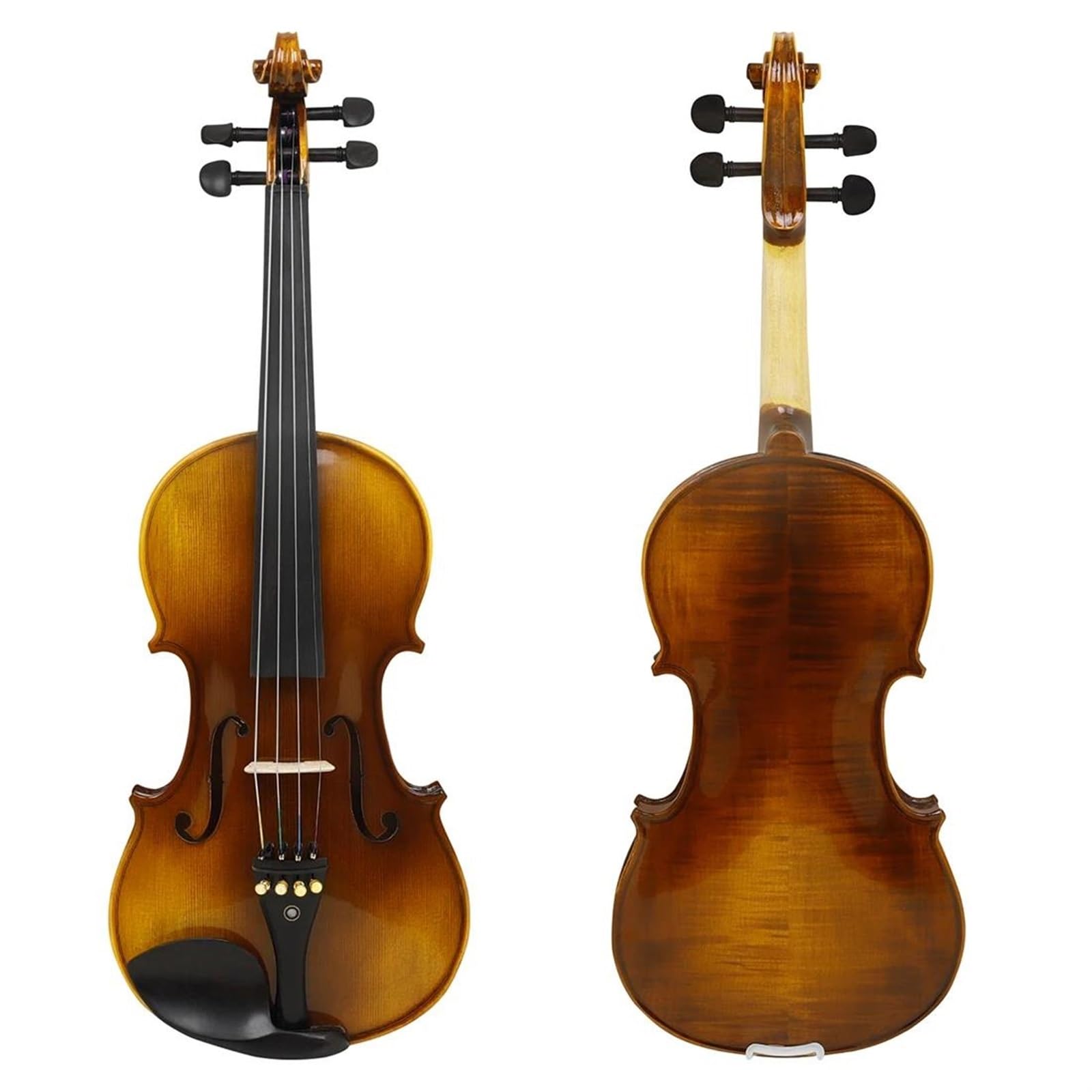 Violino 4/4 Pannello In Abete Rosso Fondo In Acero Tastiera In Ebano Con Corde Per Arco Accordatore Parti E Accessori Per (Set 1)