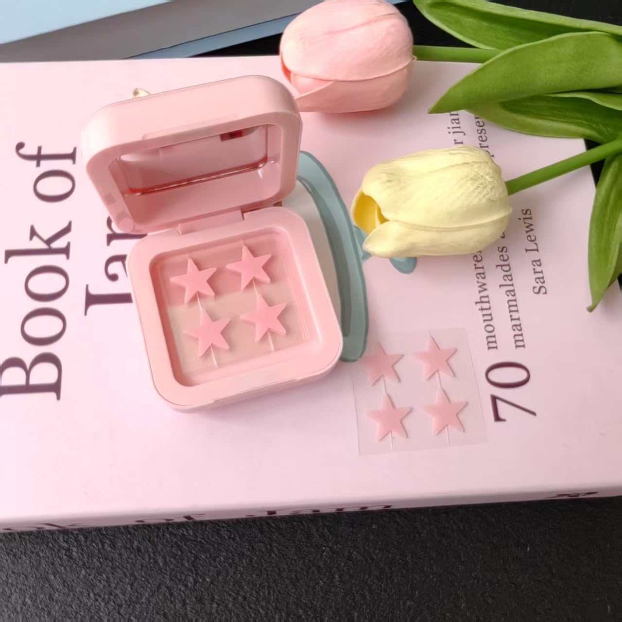 Pink Star Patches, DWUENT 32 Pcs Star-Shaped Hydrocolloid Pimple Patches in Pink Box - Image 3