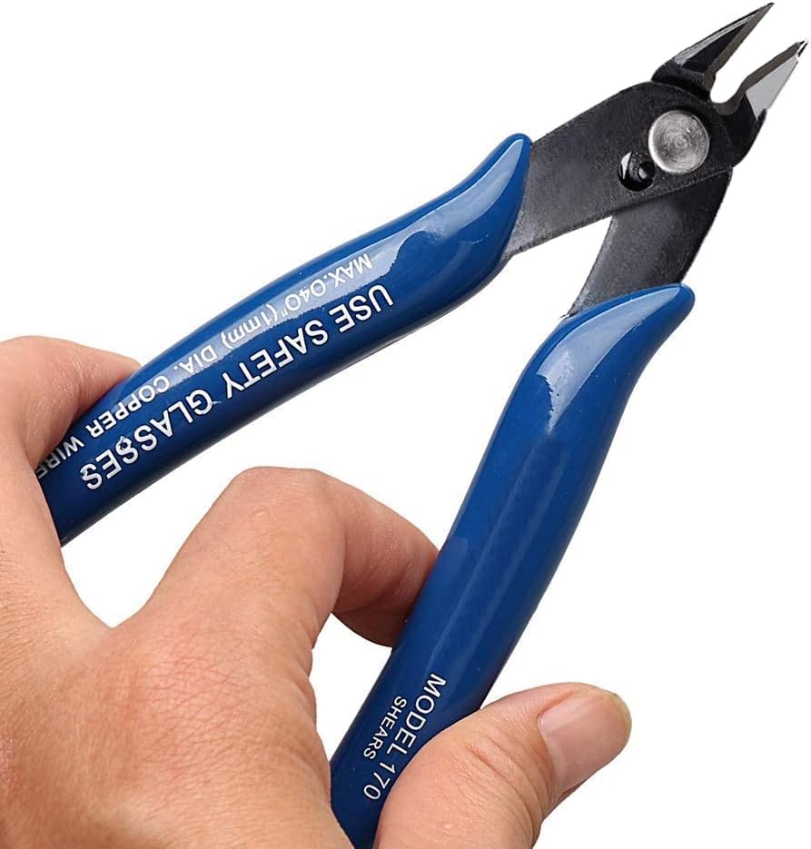 2 Pcs Electrical Wire Cable Cutter, Precision Cutting Plier Side Snips Flush Cutter Diagonal Pliers Tool for Coil DIY Jewelry Craft