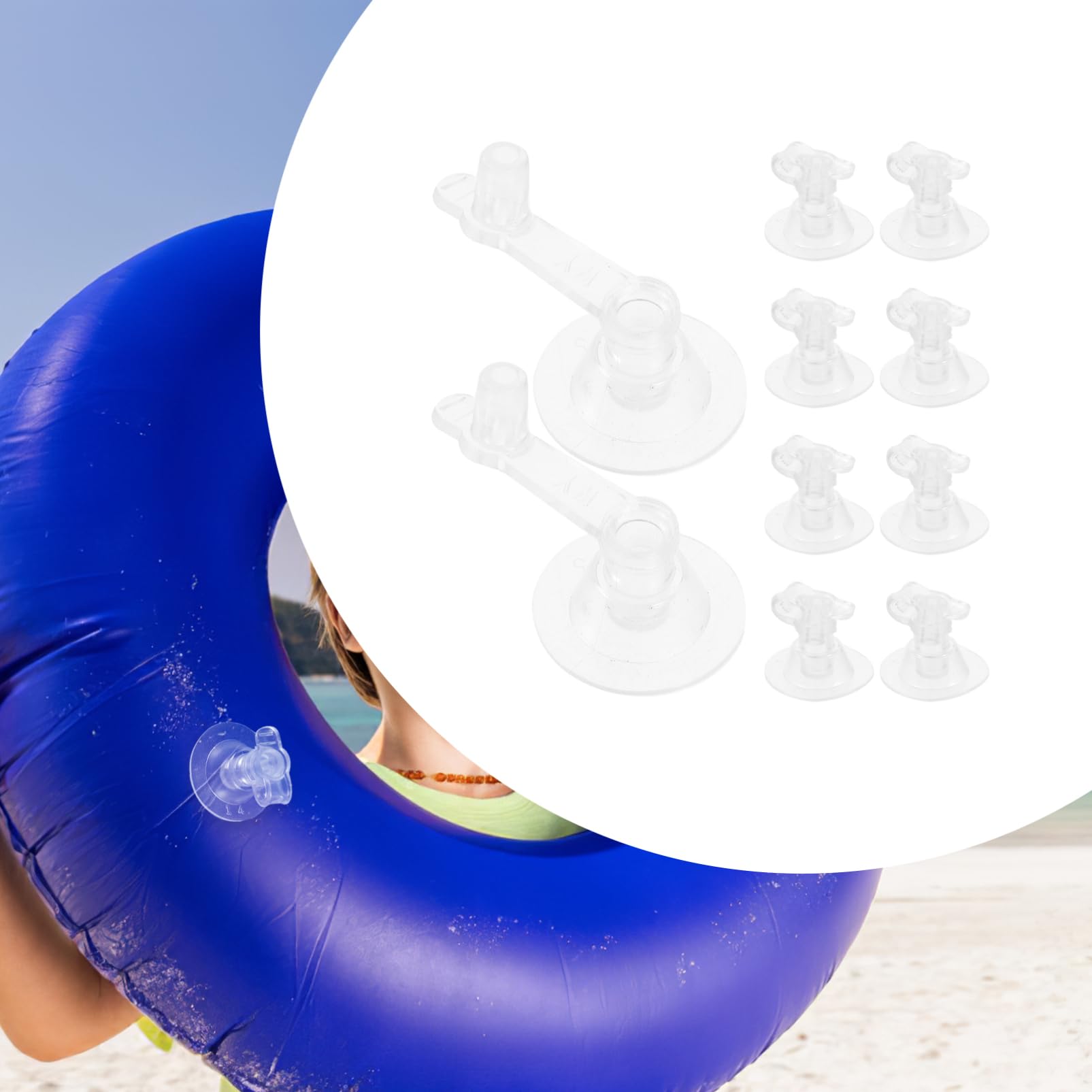 Yardwe 5 Sätze Aufblasbare Düse Für Schwimmring Ventil Sauerstoffpumpe Für Aquarien Luftsofa Aufblasbar Aufblasbares Adapter Ersatzdüsen Für Luftpumpen Pumpdüse PVC 50 Stück * 5