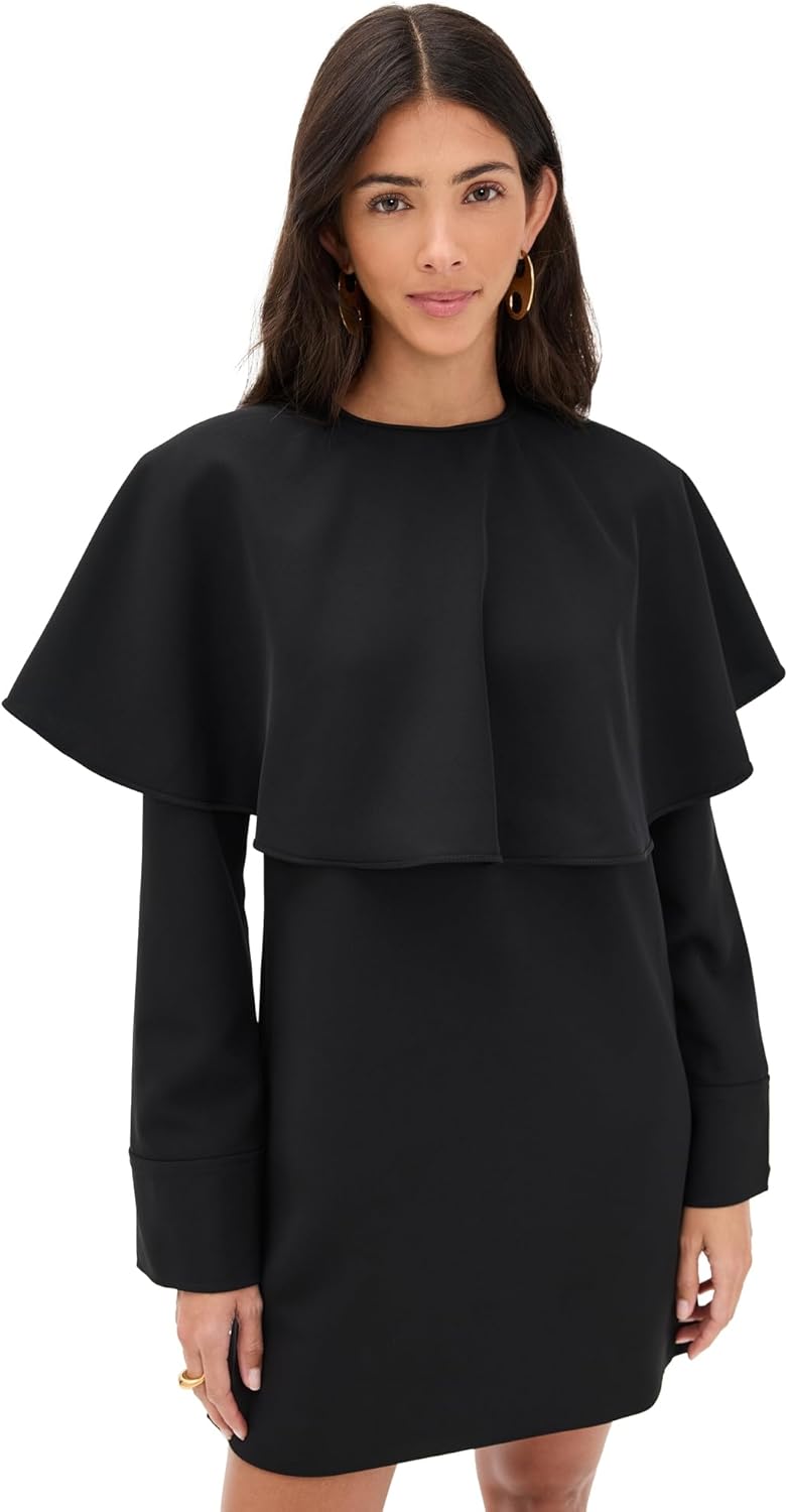 Ganni Women’s Light Twill Suiting Circle Collar Mini Dress Ganni Women’s Light Twill Suiting Circle Collar Mini Dress