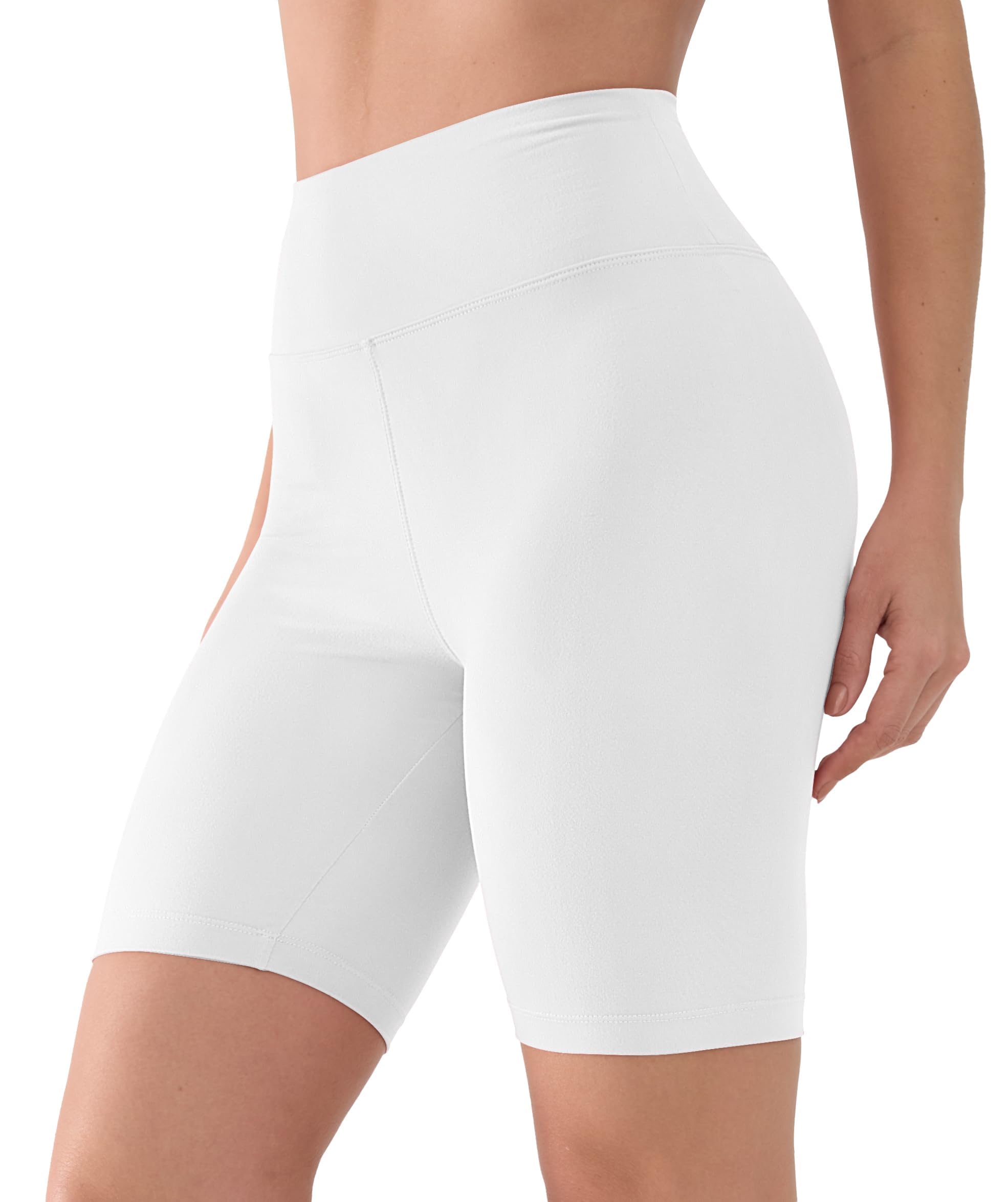BAYDI Creamlush Radlerhose Damen - 20 cm Bequeme Kurze Sporthose mit Hoher Taille für Yoga Pilates Freizeit Alltag
